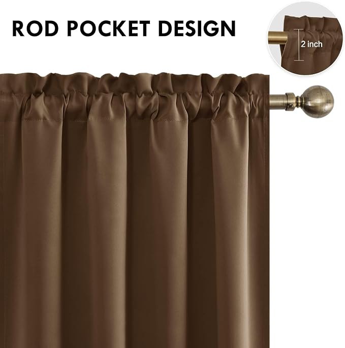 DWCN Blackout Curtains for Living Room Thermal Insulated, Energy Saving & Noise - Image 4