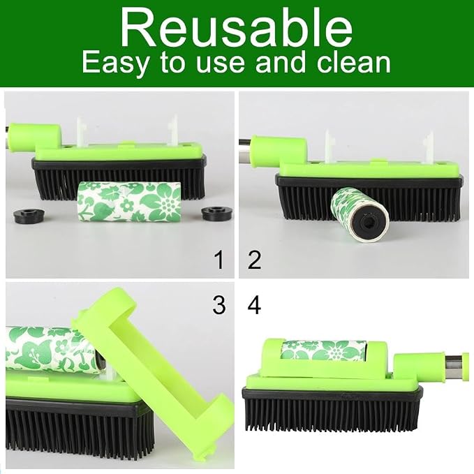 Rubber Pet Cat Dog Hair Removal Brush Lint & Hair Remover Brush, Silicone Lint - Image 3