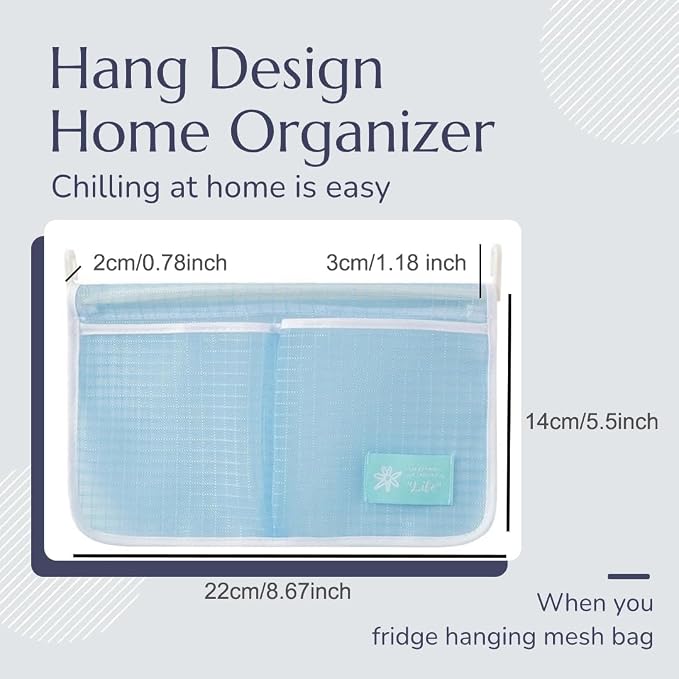 4PCS Refrigerator Door Organizer Set, Fridge Hanging Mesh Bag - Image 5