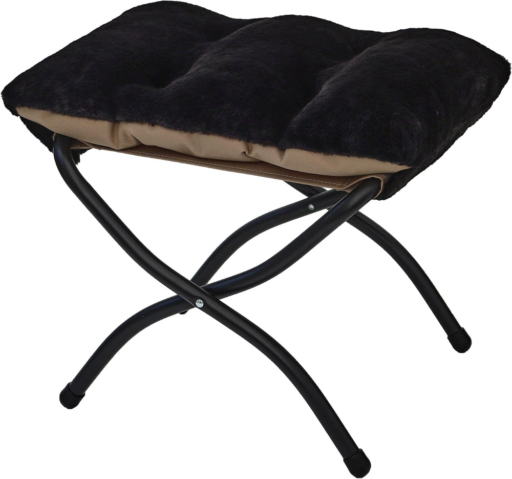 15"(H) Folding Ottoman, Foldable Footrest Stool, Portable Small Foot Sto...