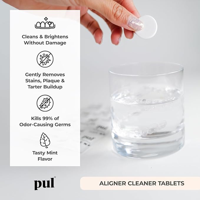 PUL Aligner Cleaner Tablets – For Cleaning Invisalign, All Clear Aligners & - Image 2