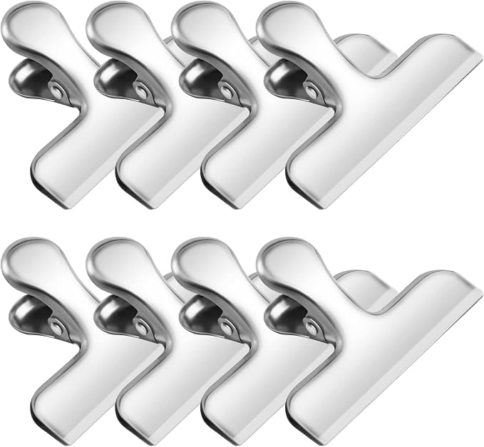 Chip Clips, 8 Pack Stainless Steel Chip Clips, Chip Clips Bag Clips Food Clips by FINDMAG