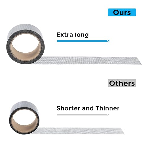 Black Window Screen Repair Tape, 2IN X 20FT Screen Repair Kit - Image 6