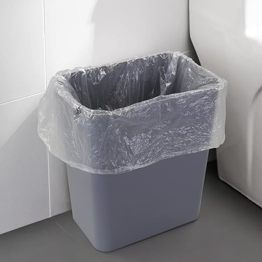 3-Pack Gray 4.5 Gallon Plastic Trash Can Wastebasket, Garbage Container Bin - Image 4
