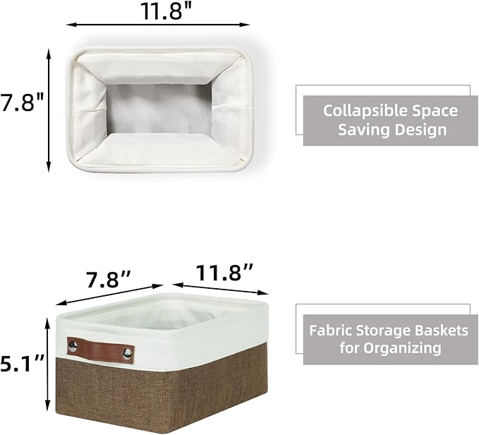 HNZIGE Small Fabric Storage Bins - Image 5
