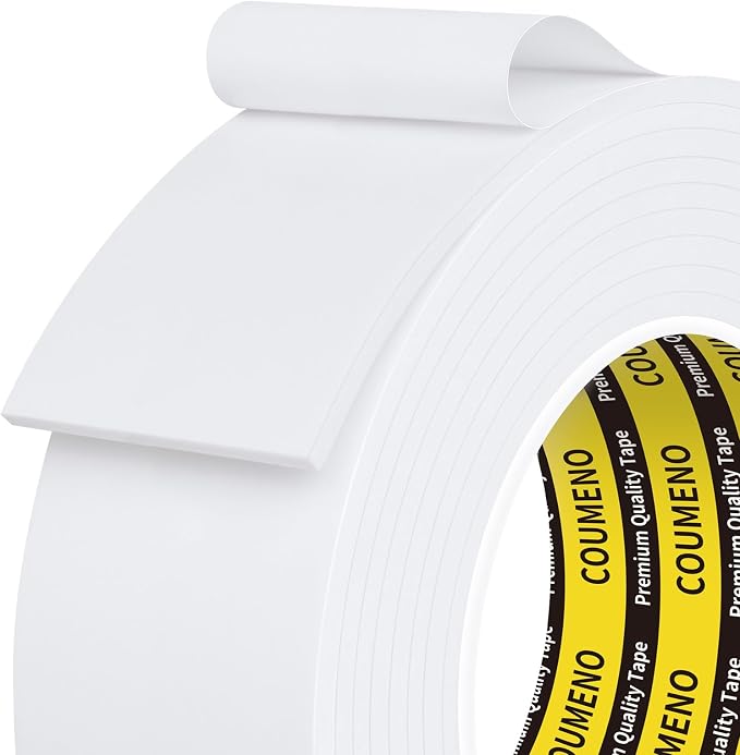 Single-Sided Adhesive White Foam Tape, Single-Sided Sealing Foam pad Sponge Tape by COUMENOAdhesivetape
