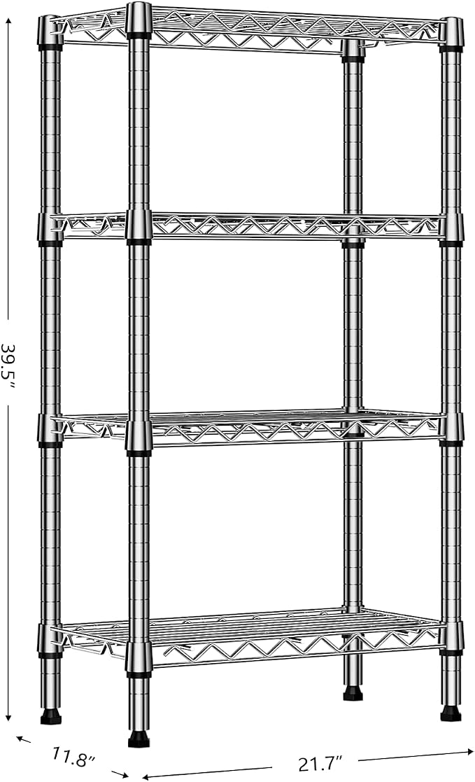 1000 lbs 4 Tier Shelf Metal Storage Shelves Wire Rack Closet Organizers - Image 3