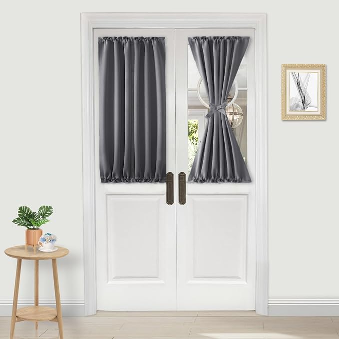 DWCN French Door Curtains – Rod Pocket Thermal Blackout Curtain by DWCN