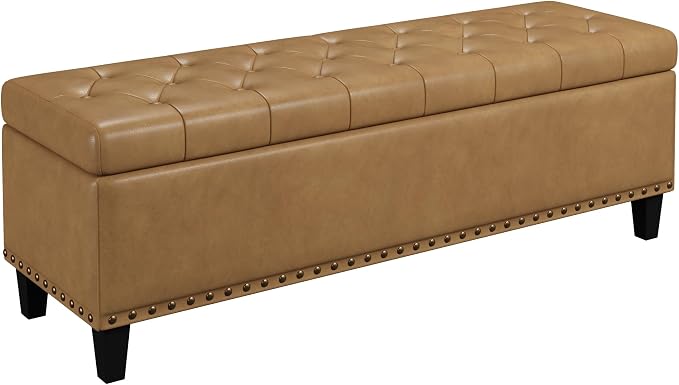 Storage Ottoman Bench, 51-Inch Large Storage Bench - Image 5