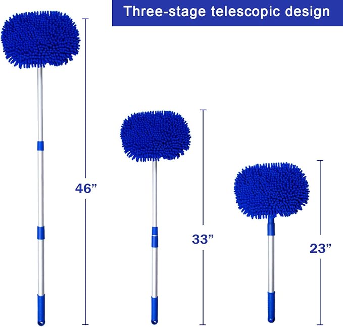 47" Car Wash Brush Kit Mitt Mop Sponge - Image 6
