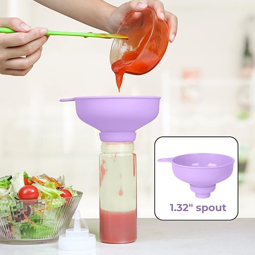 Wide Mouth Kitchen Funnel, Food Grade Plastic Cooking Canning Funnel - Image 5