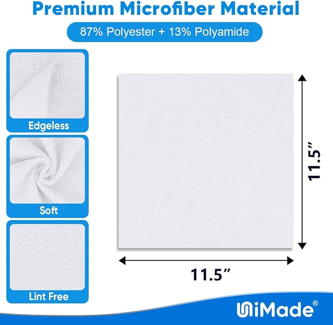 Shop Towel Rag, 200 Pack Reusable Rags Bulk Microfiber Cleaning Cloth Lint Free - Image 2