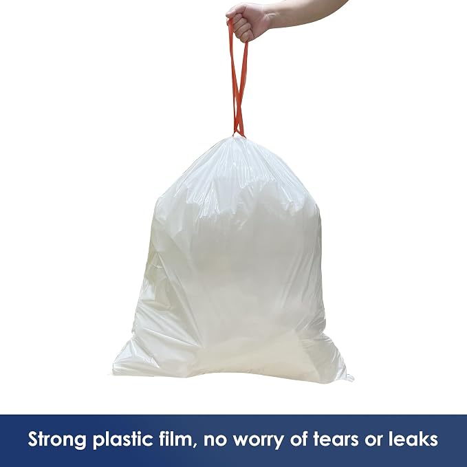 13 Gallon Tall Kichen Trash Bags, Unscented 200 Count Drawstring Garbage Bags - Image 6