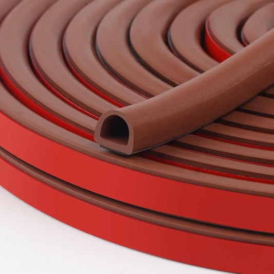【New Upgrade】 Silicone Door Weather Stripping Door Seal Strip, 19.7 Feet by Benory