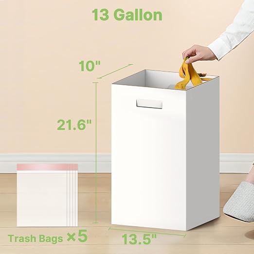 Extra Strong Corrugated Cardboard Portable Garbage Can, 4 Pack Reuseable and - Image 2