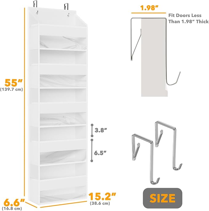 SpaceAid 2 Pack Over The Door Organizer - Image 2