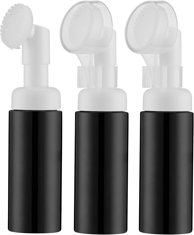 2 OZ Foam Bottle with Brush, Empty Foaming Dispensers to Travel by Tekson