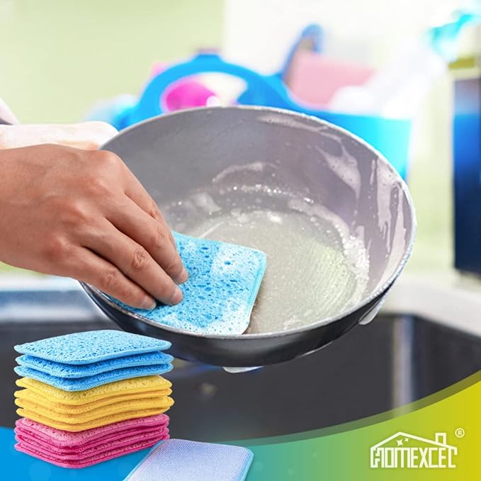 HOMEXCEL 12 Pack Scrub & Wipe Cloths, Dual-Sided Sponges - Image 7