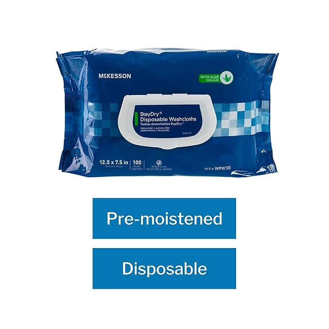 McKesson Personal Cleansing Wipes, Aloe Vera) - Image 4