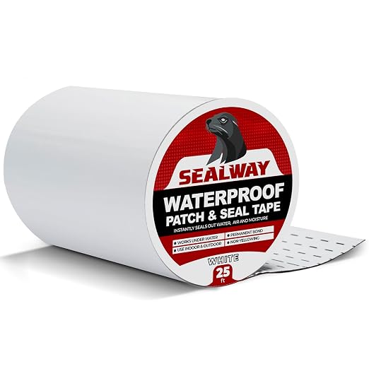 White RV Roof Sealant Tape, UV-Resistant, Weatherproof Patch by Unknown