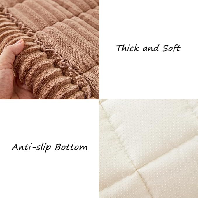 Couch Cover for Dogs Washable, Fuzzy Pet Couch Covers for 2 Cushion Sofa Pet - Image 5