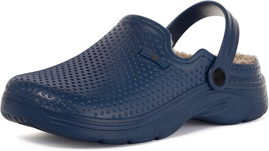 Womens Mens Fur Lined Clogs Waterproof Garden Shoes Winter Warm Fleece Lining by Gaatpot