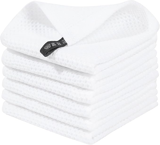 Homaxy 100% Cotton Waffle Weave Kitchen Dish Cloths, Ultra Soft Absorbent Quick by Homaxy