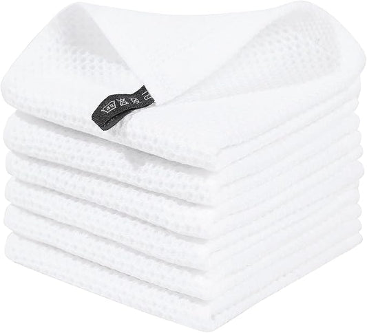 Homaxy 100% Cotton Waffle Weave Kitchen Dish Cloths, Ultra Soft Absorbent Quick by Homaxy