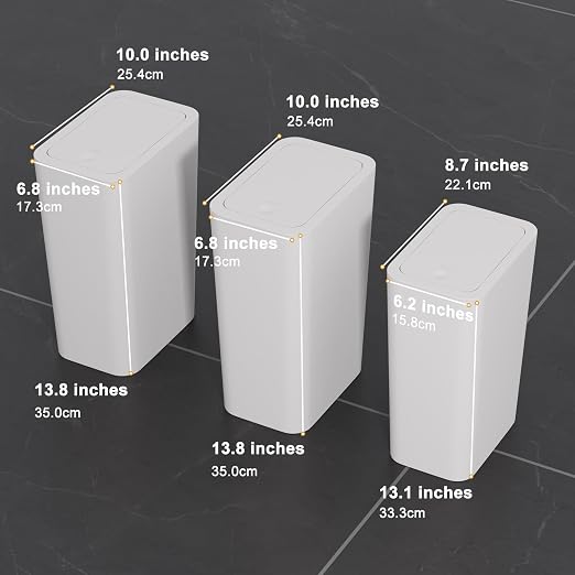 N. NETDOT Bathroom Trash Can - Image 6