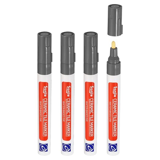 PATIKIL Grout Pen, 4 Pack Dark Grey Tile Marker Waterproof Grout Sealer Pen by PATIKIL
