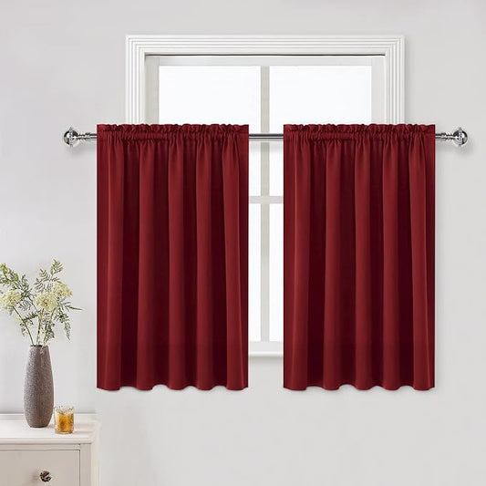DWCN Burgund Short Blackout Curtains by DWCN
