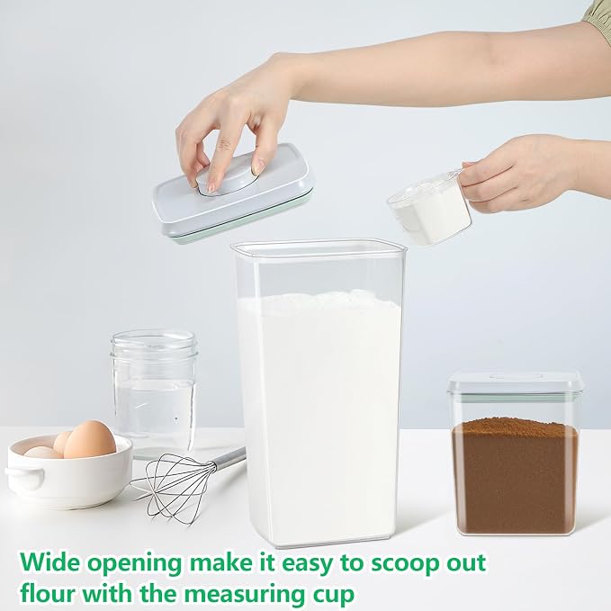 3 Pack Flour and Sugar Storage Containers - Image 4