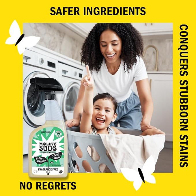 Molly's Suds Stain Remover Spray | Gentle Yet Powerful, Simple Ingredients) - Image 4