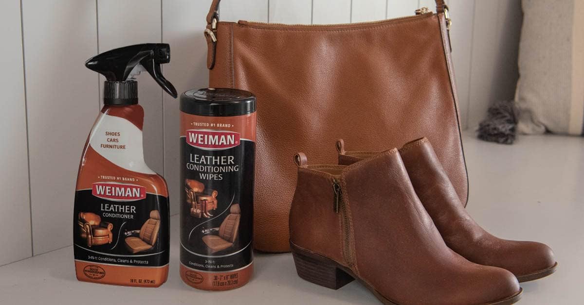 Weiman Leather Wipes - 3 Pack - Clean, Condition, Ultra Violet Protection Help Prevent Cracking or Fading of Leather Furniture, Car Seats and Interior, Shoes