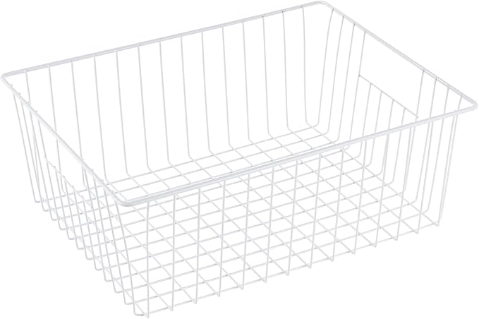 16" L x 12" W Wider Freezer Storage Organizer Baskets Container, Deep Metal - Image 2
