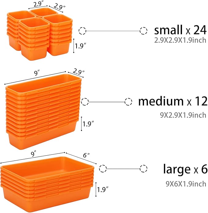 42 Pack Tool Box Organizer Tool Tray Dividers, Rolling Tool Chest Cart Cabinet - Image 5