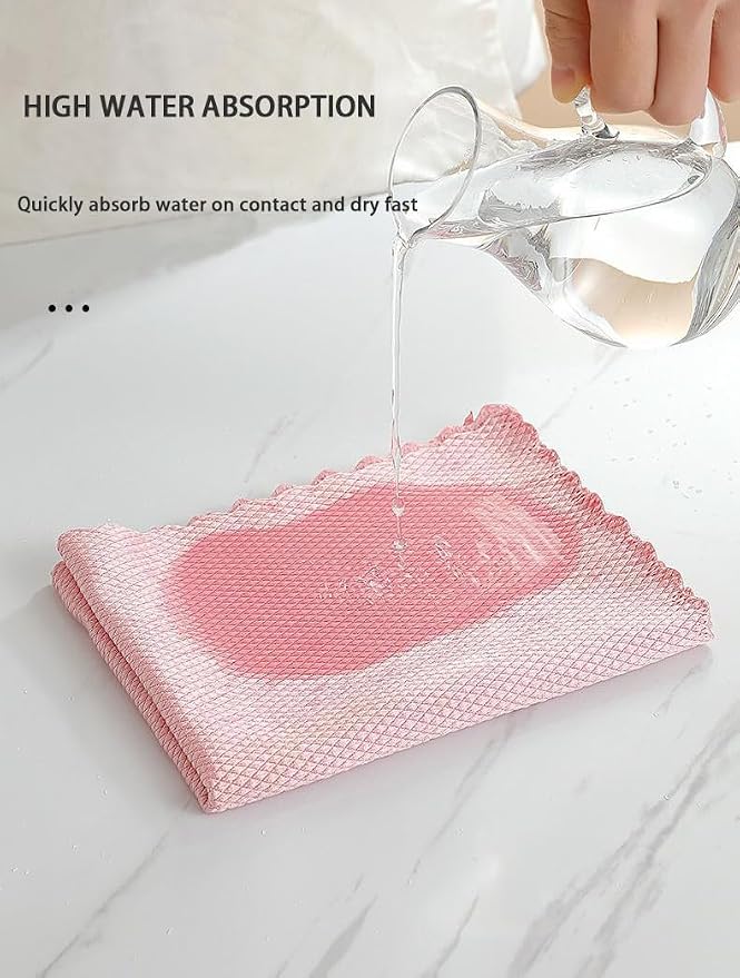 Streak Free Fish Scale Microfiber Cleaning Cloth Window, Windshield, Lint-Free - Image 5