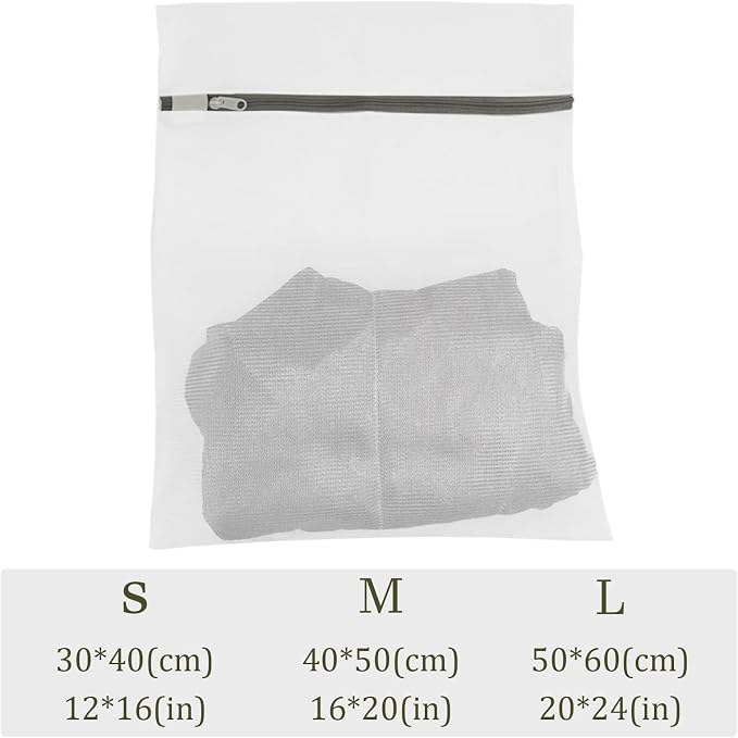 3Pcs Mesh Laundry Bags with Sturdy Zipper, Durable Laundry Room Essentials - Image 5