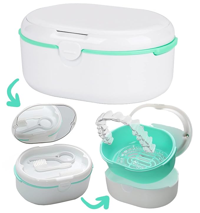 MURRI&MURRDI Retainer Case, Denture Bath Box by MURRIMURRDI
