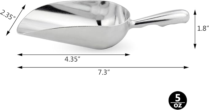 New Star Foodservice 34509 One-Piece Cast Aluminum Round Bottom Bar Ice Flour - Image 2