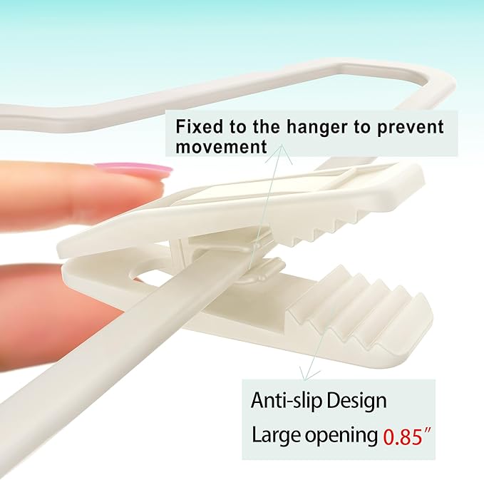 Hanger Clips Perfect for Velvet Hangers, Strong Plastic Clips Pant Skirt Hanger - Image 4