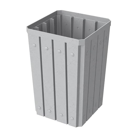 32 Gallon Square Slatted 100% Recycled Plastic Heavy-Duty Commercial Outdoor - Image 4
