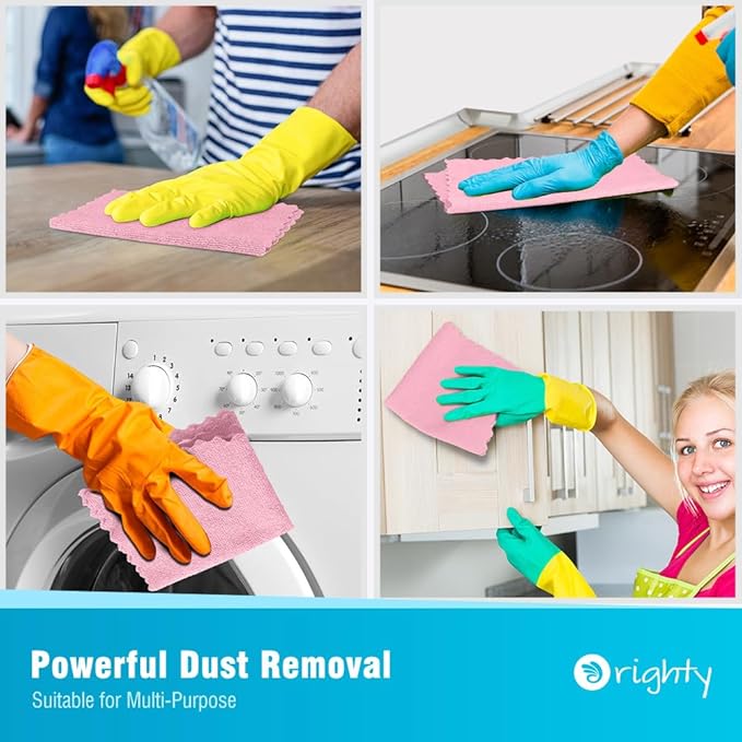 Orighty Microfiber Cleaning Cloth, 24 Pack Highly Absorbent Cleaning Supplies - Image 4