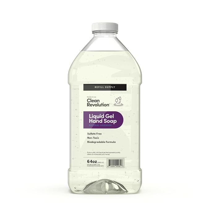 Clean Revolution Liquid Gel Hand Soap, Silky Rich Liquid, Quick Lather by CleanRevolution