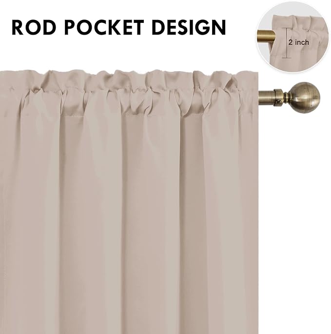 DWCN Blackout Curtains for Living Room Thermal Insulated, Energy Saving & Noise - Image 4