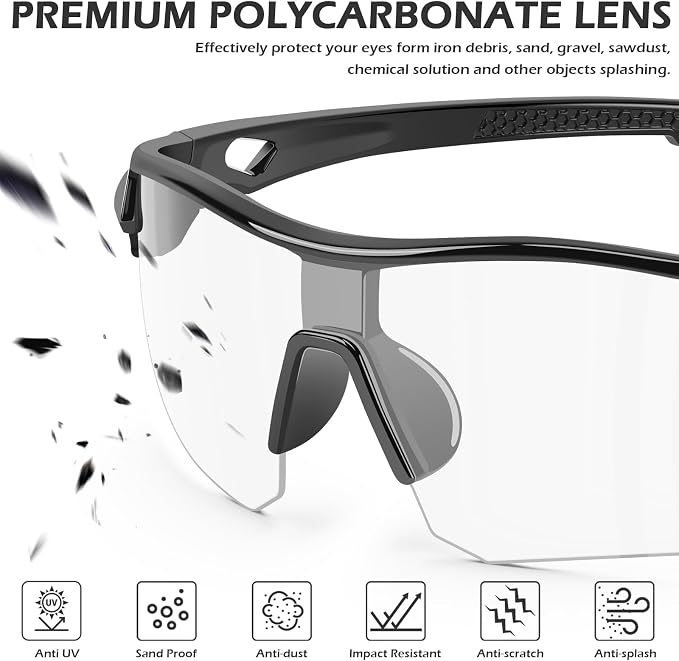 OXG 12 Pack Safety Glasses for Men Women, ANSI Z87.1 Safety Goggles Impact - Image 3