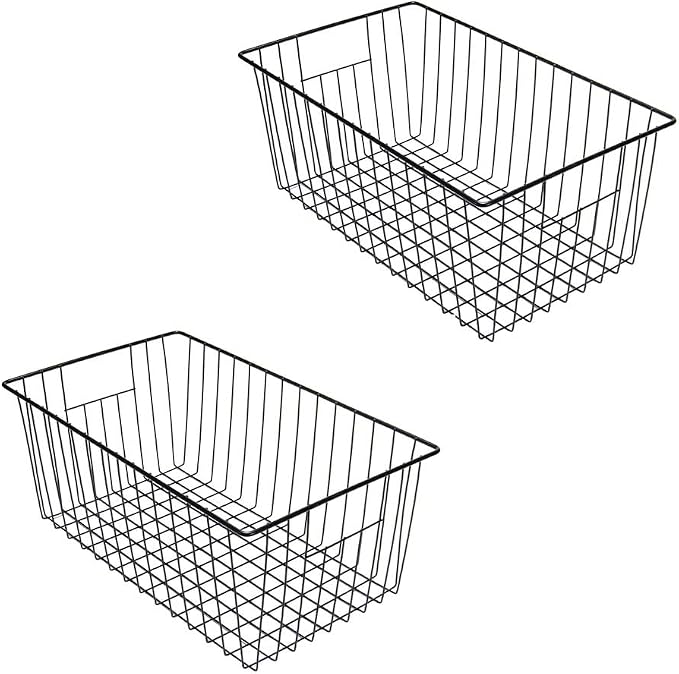 16inch Freezer Wire Storage Organizer Baskets, Household Refrigerator Bin by Y.Z.Bros