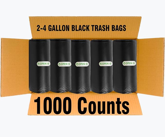 2-4 Gallon Trash Bags, Small Trash Can Bin Liners - Image 4
