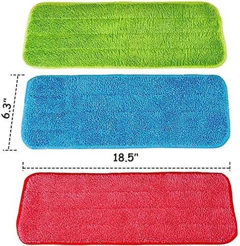 Microfiber Mop Pads, 18.5 x 6.3 Inch Reusable and Washable Spray Mop Pads - Image 2