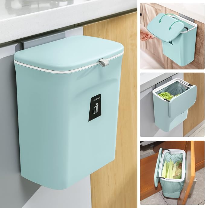 Tiyafuro 2.4 Gallon Kitchen Compost Bin by Tiyafuro